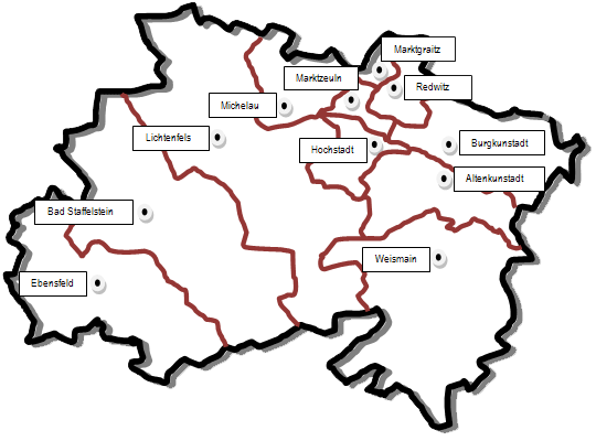 Lichtenfels Karte